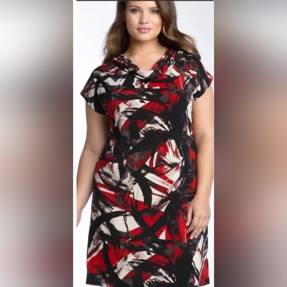 Michael Kors Plus Size Dress 2X Cowl Neck Office Work Party